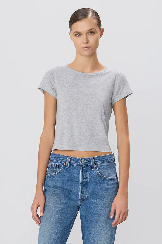 Eterne - Short Sleeve Baby Tee in Heather Grey