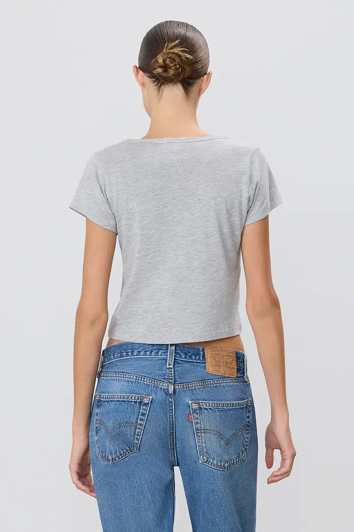 Eterne - Short Sleeve Baby Tee in Heather Grey