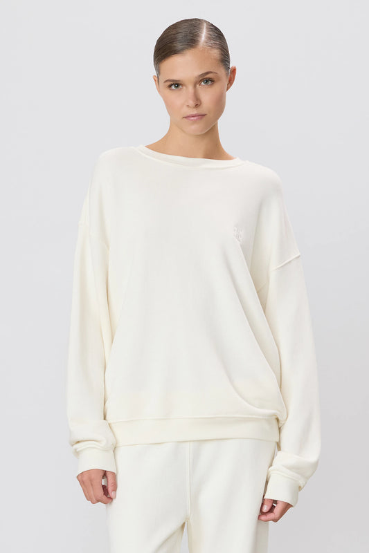 Eterne - Oversized Crewneck sweatshirt in cream