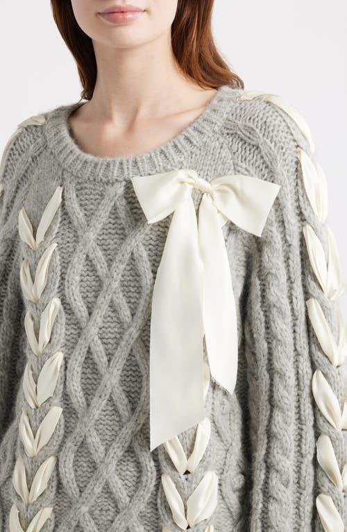 Love Shack Fancy - Kloss pullover in Grey melange