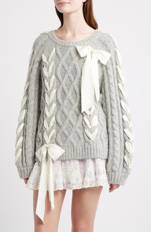 Love Shack Fancy - Kloss pullover in Grey melange