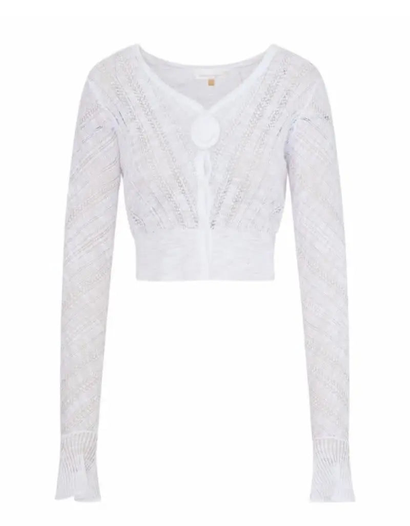 Love Shack Fancy - Luz Cardigan in White