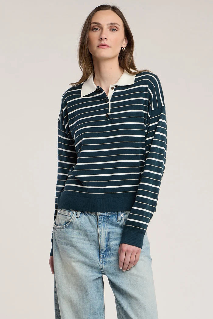 Velvet - Kaelin Polo Sweater in multi