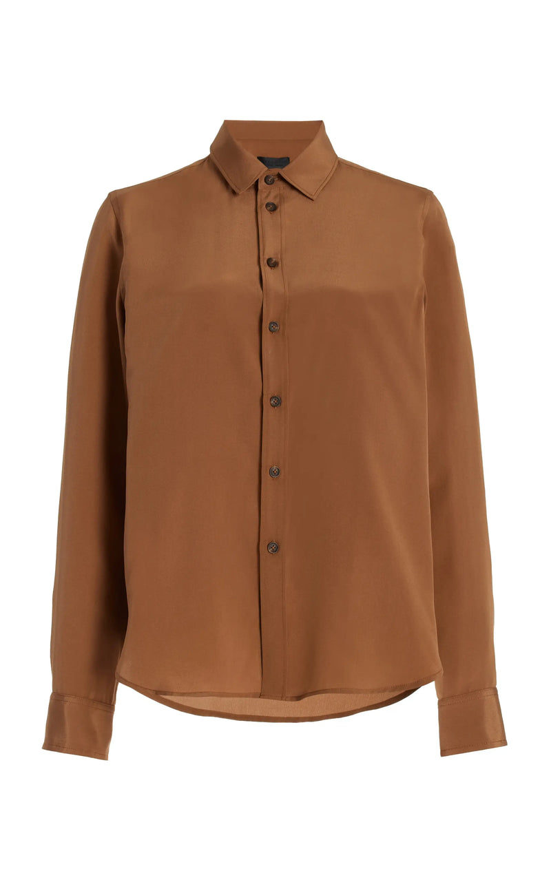 Nili Lotan - Gaia Slim Shirt in Copper