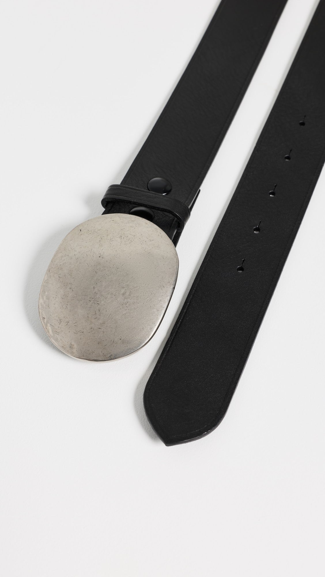 Nili Lotan - Wayne belt black w/silver buckle