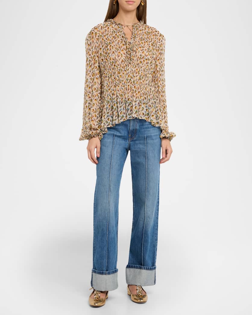 Ulla Johnson - Robbie Silk Blouse in Swan