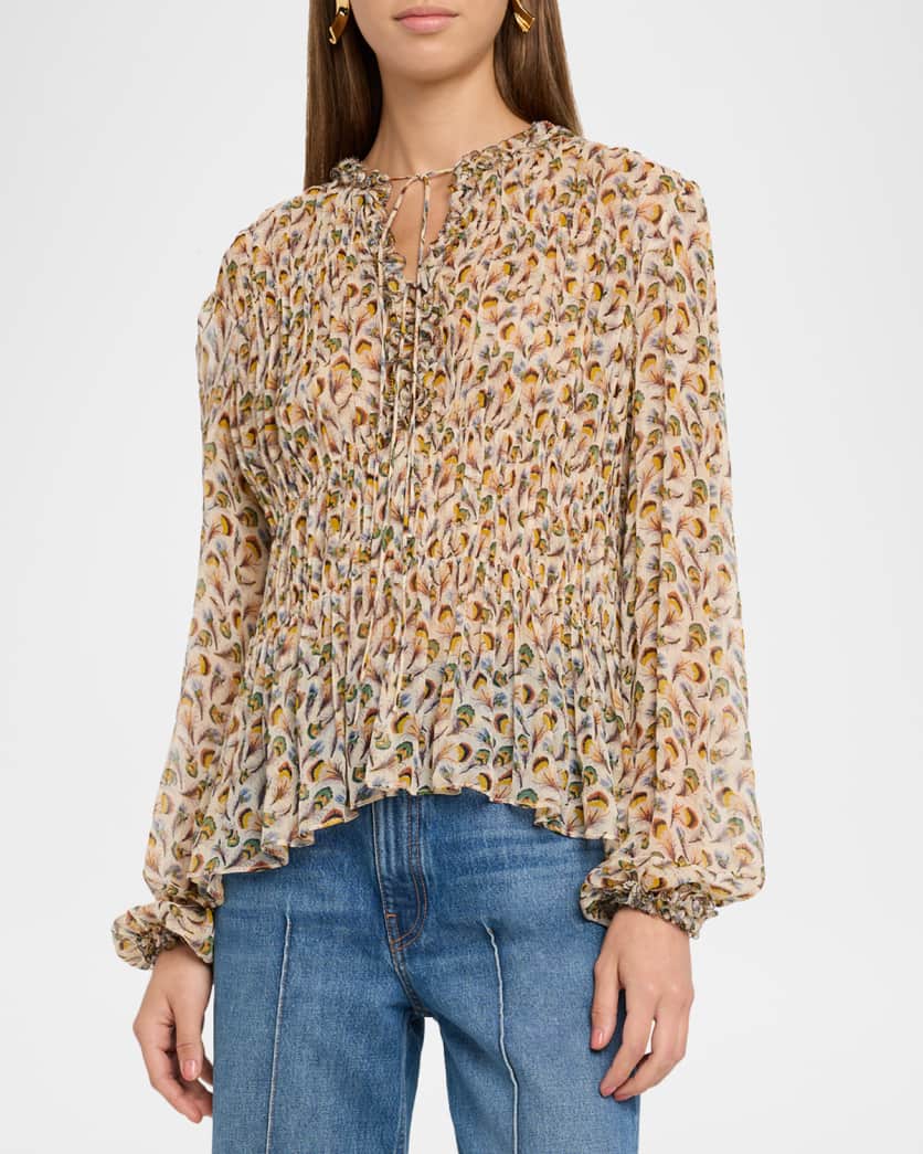 Ulla Johnson - Robbie Silk Blouse in Swan