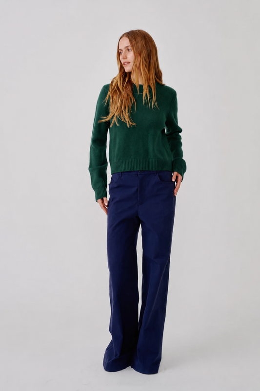 SABLYN - Noa Crewneck Cashmere Sweater in hunter green