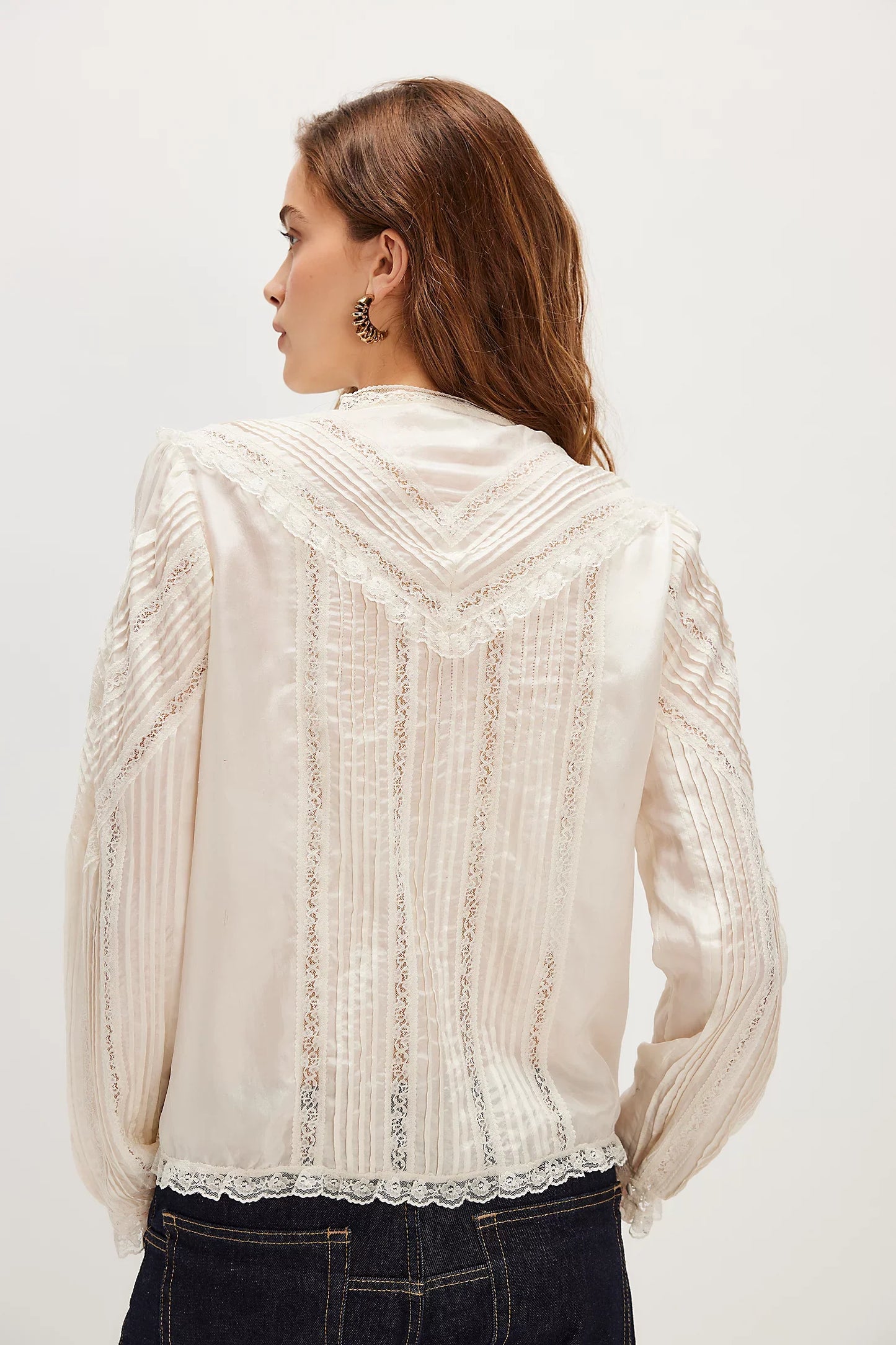 Love Shack Fancy - Norami Blouse in off white