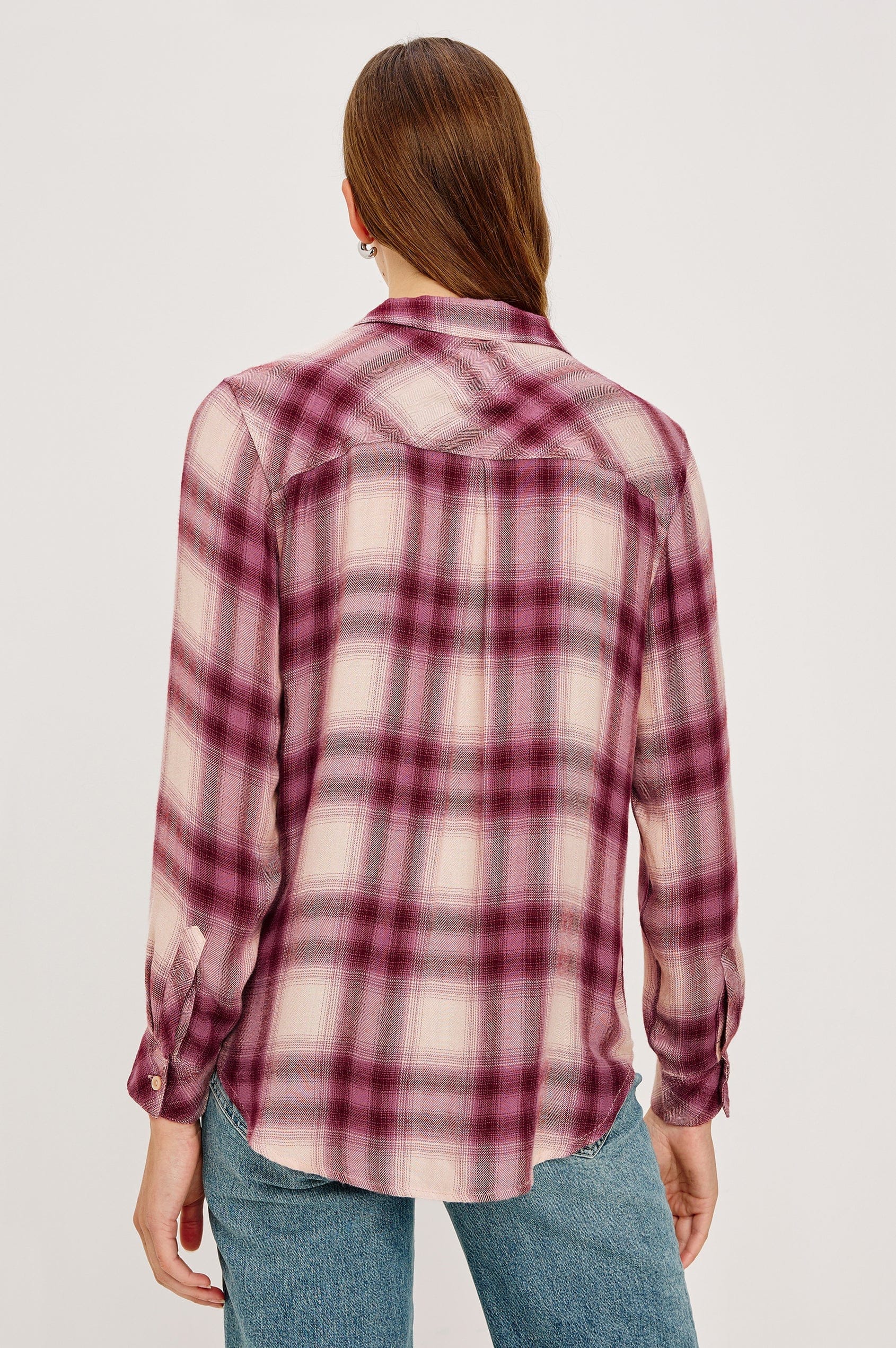 Rails Shirts & Tops Rails - Hunter shirt Faded Plum Ivory