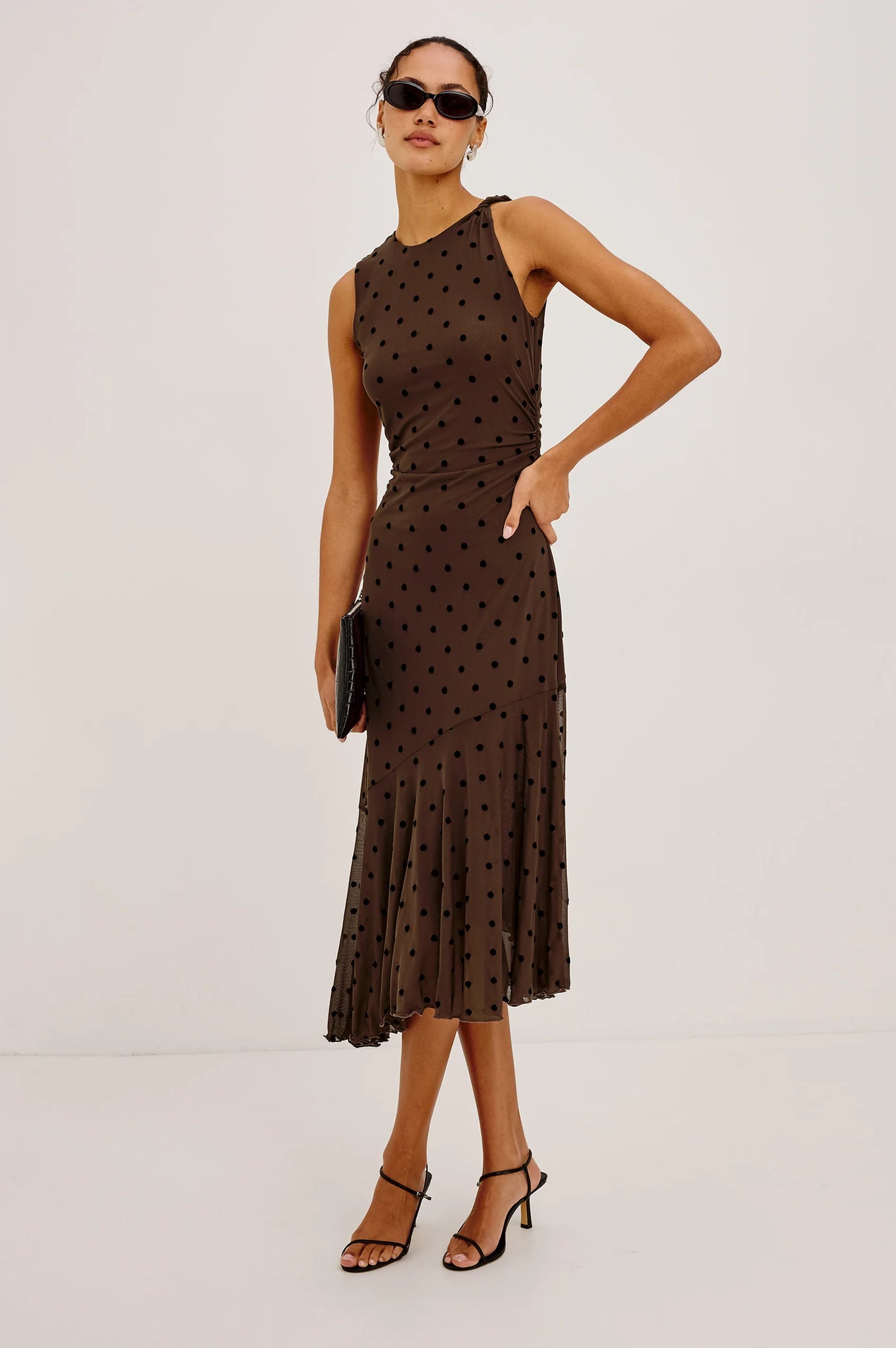 Rails - Daija dress in Chocolate polka dot