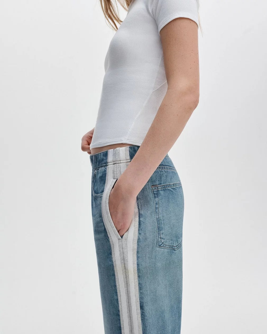 Rag & Bone - Miramar Terry Pull on wide leg pant in sport combo