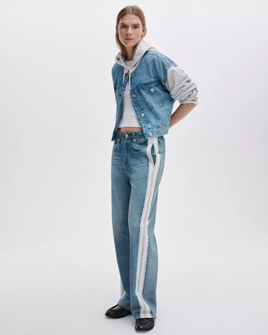 Rag & Bone - Miramar Terry Pull on wide leg pant in sport combo