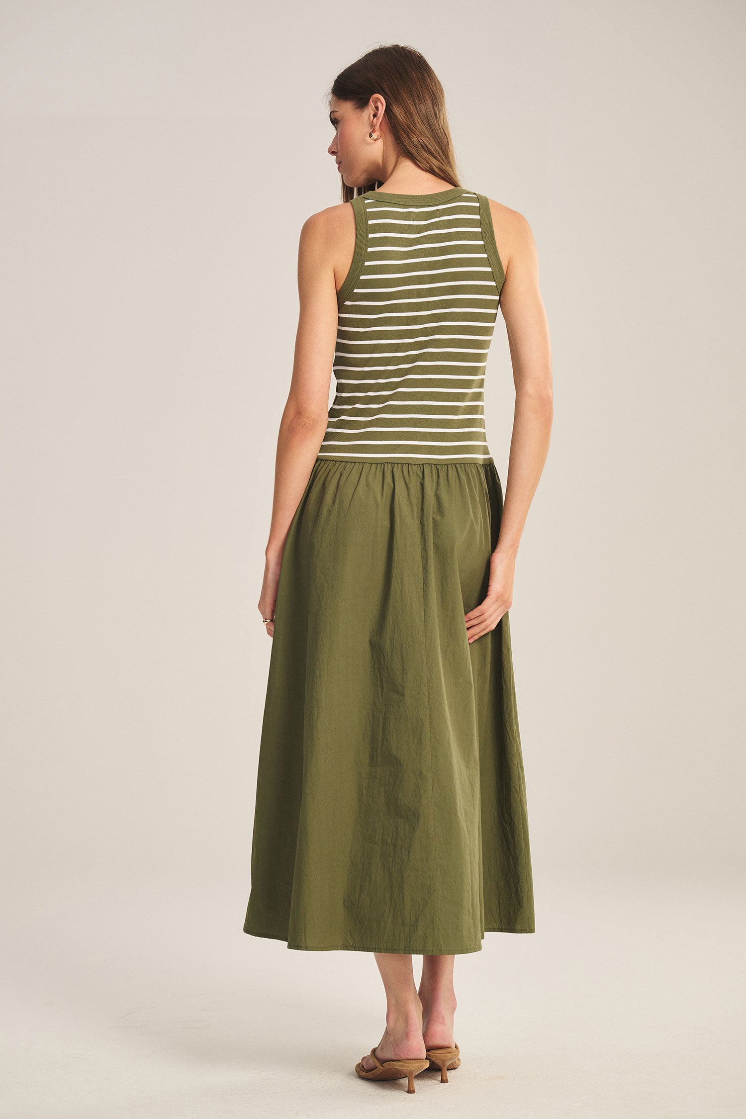 Velvet - Romina tank dress in kale