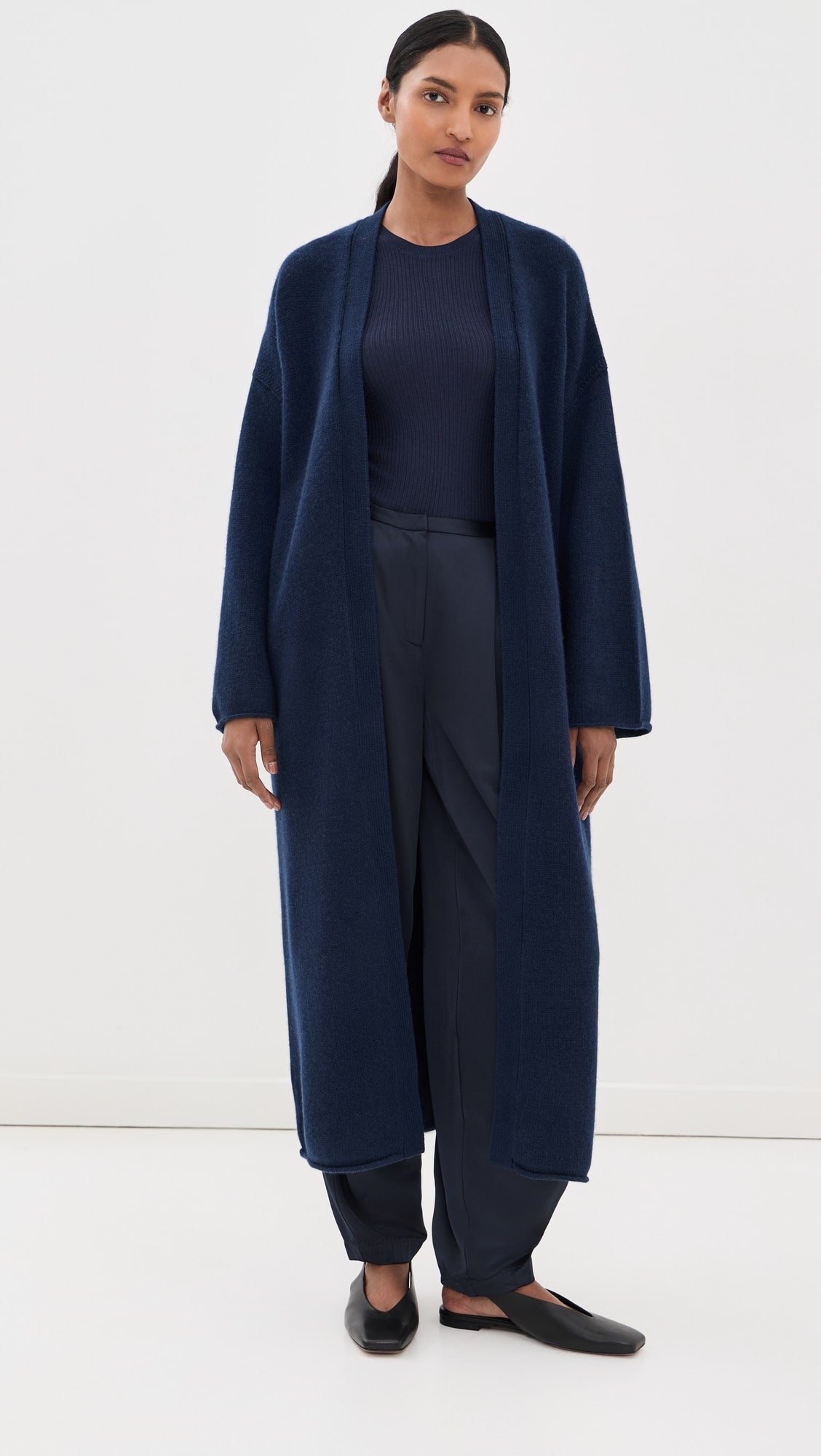 SABLYN - Toma Slouchy Cashmere Duster in Midnight Navy