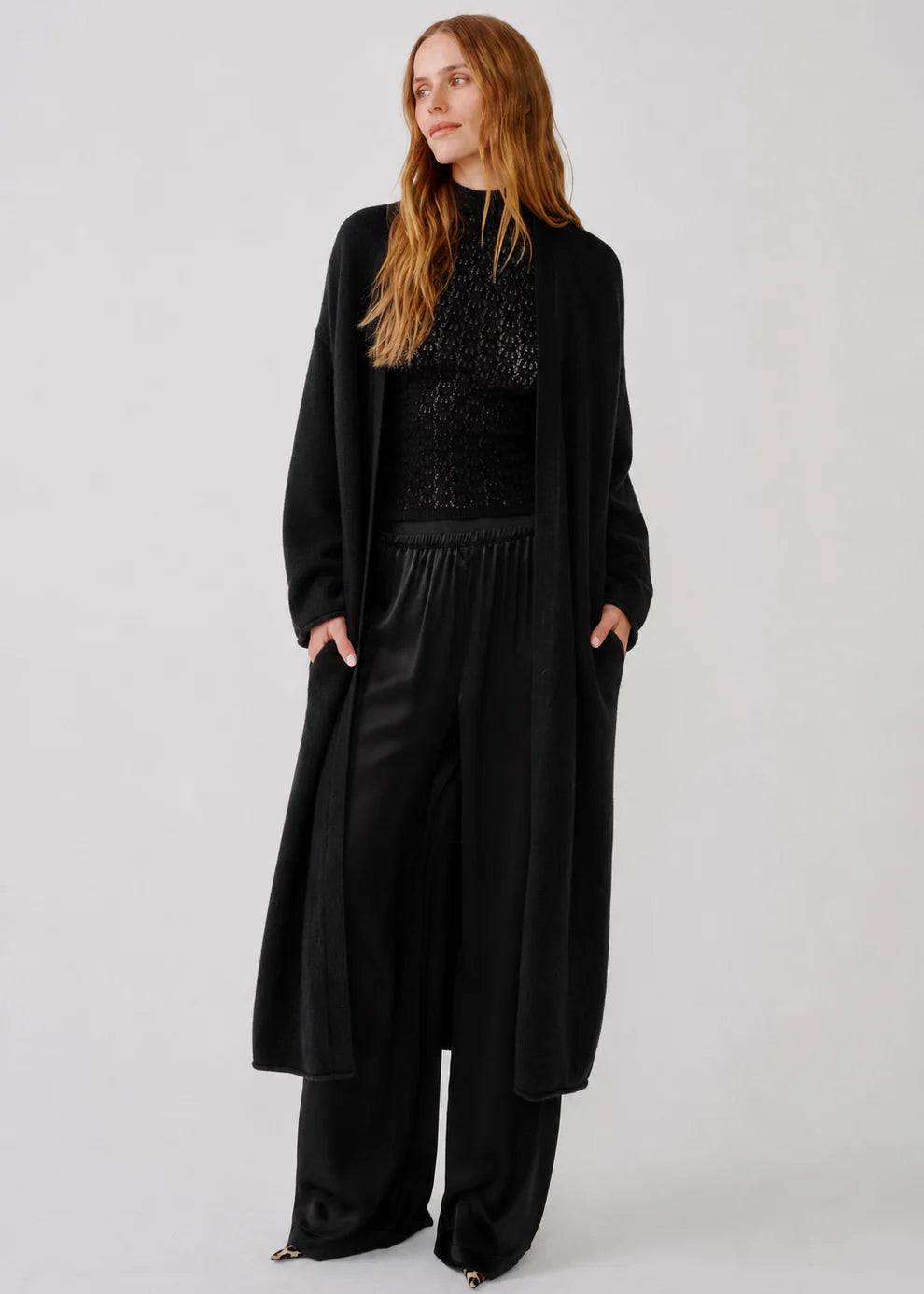 SABLYN - Toma Slouchy Cashmere Duster in Black