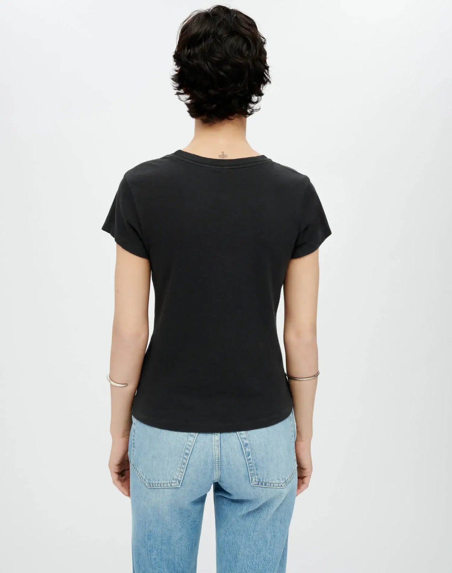 RE/DONE - Slim tee in Washed Black