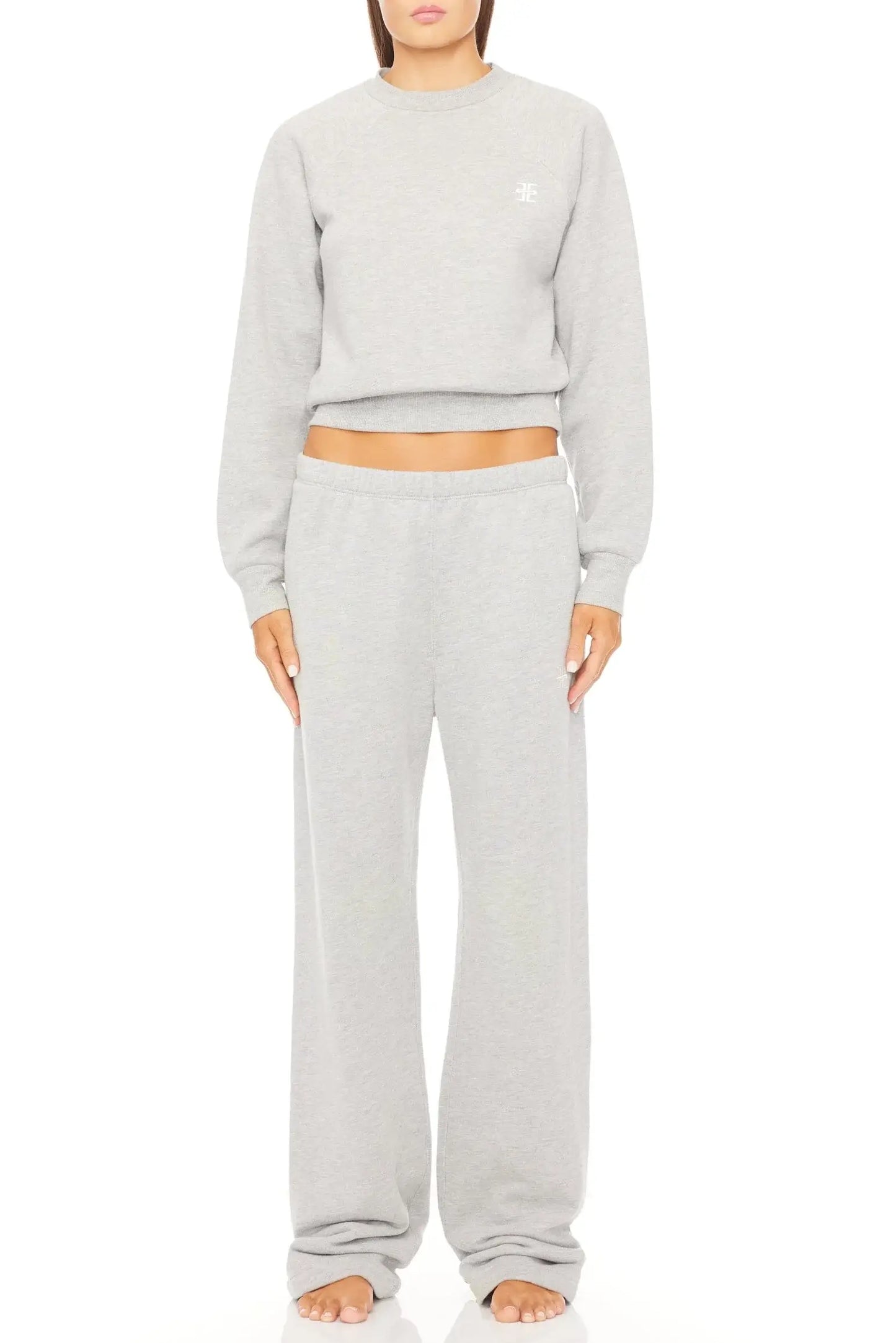 Eterne - Straight Leg Sweatpant in heather grey