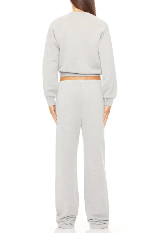 Eterne - Straight Leg Sweatpant in heather grey