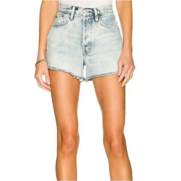 RE/DONE - 90s Low Slung Shorts in Vintage Playa wash