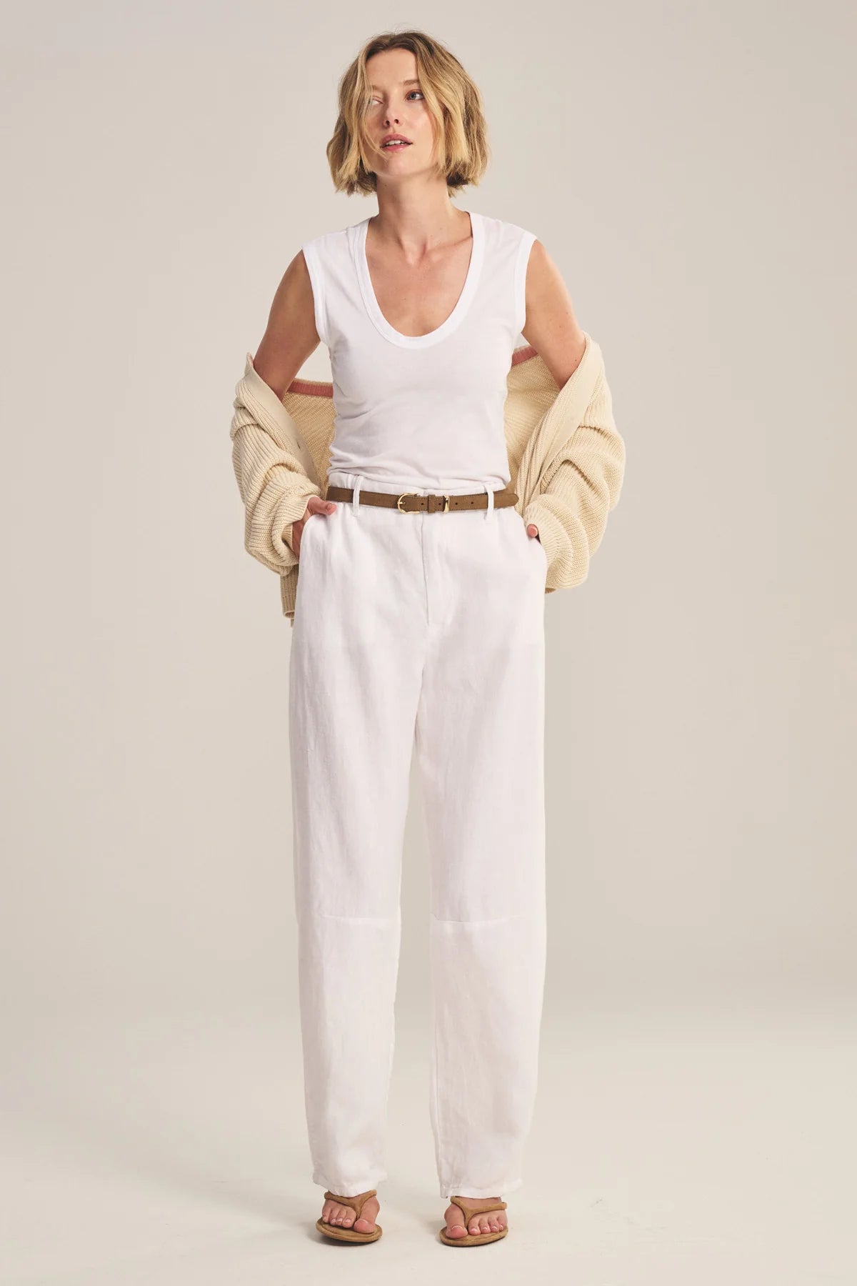 Velvet - Taylor Pant in White