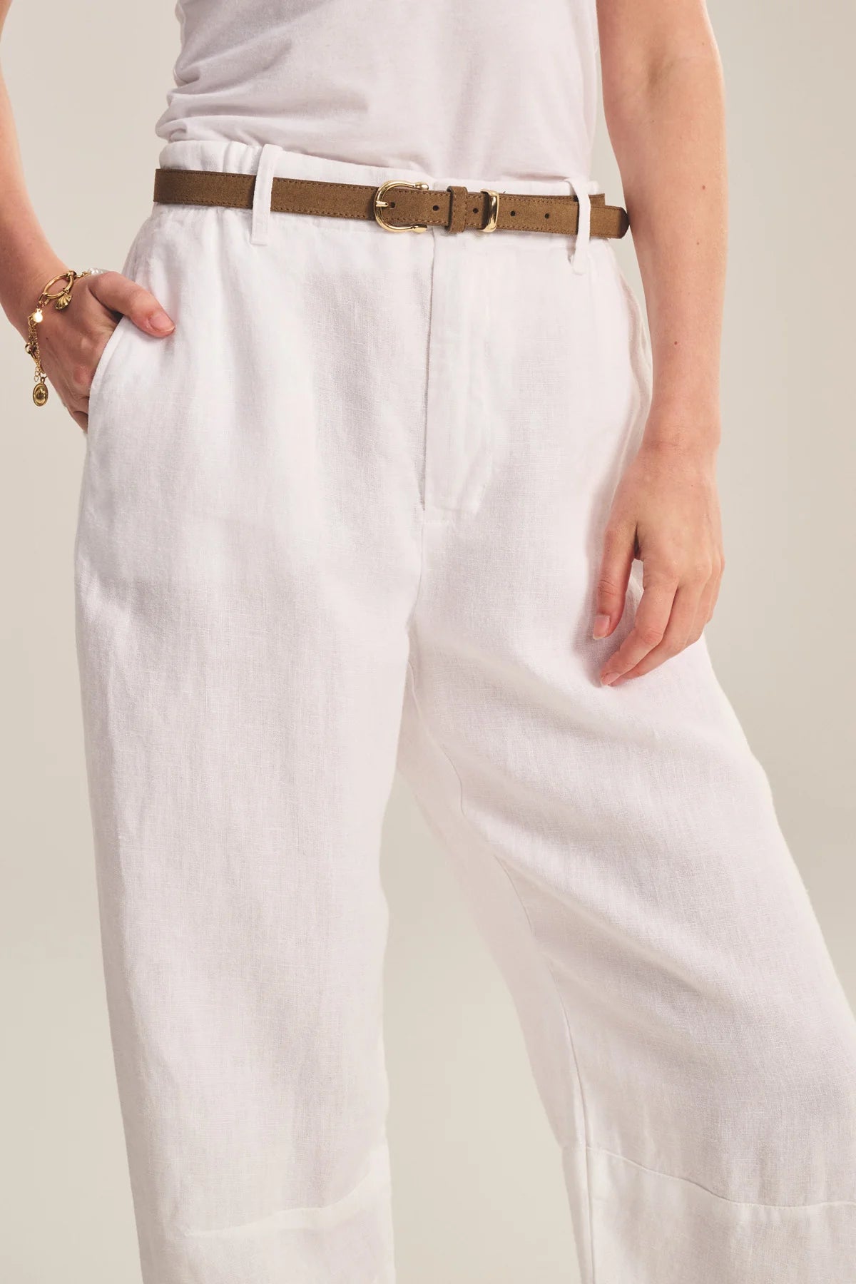 Velvet - Taylor Pant in White