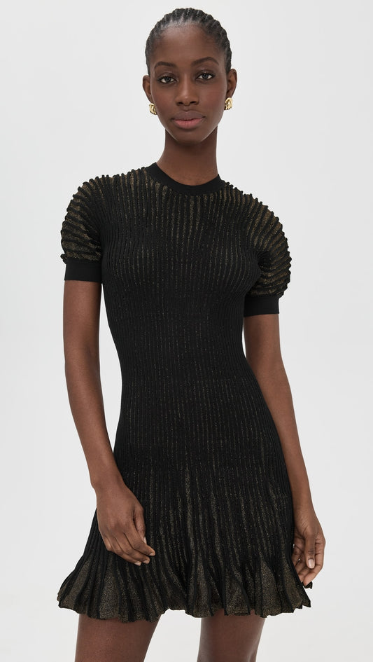 Ulla Johnson - Talie puff sleeve mini dress in noir