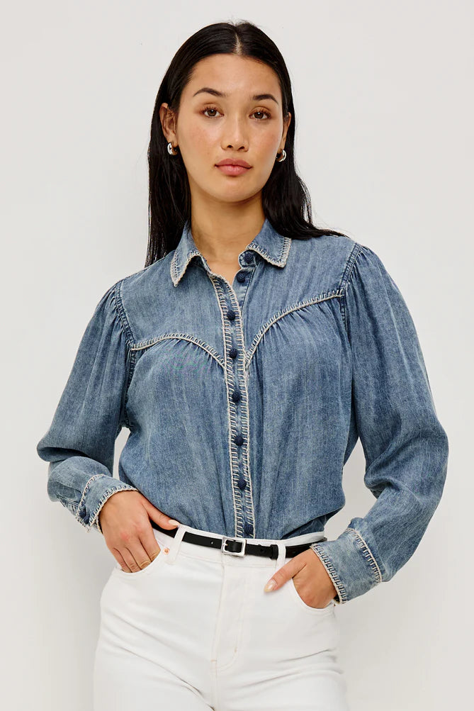 Rails - Campbell Chambray Shirt in Blue Ridge