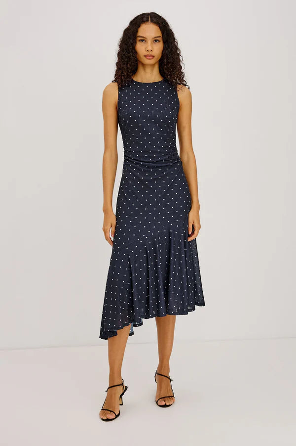Rails - Daija dress in Navy Polka dots