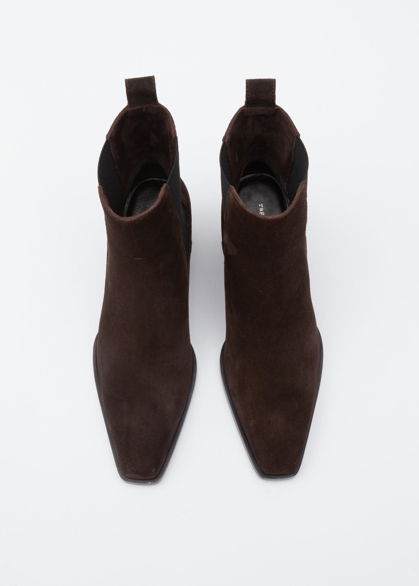 Rag & Bone - Joni Italian Suede Chelsea Boots in Dark chocolate suede