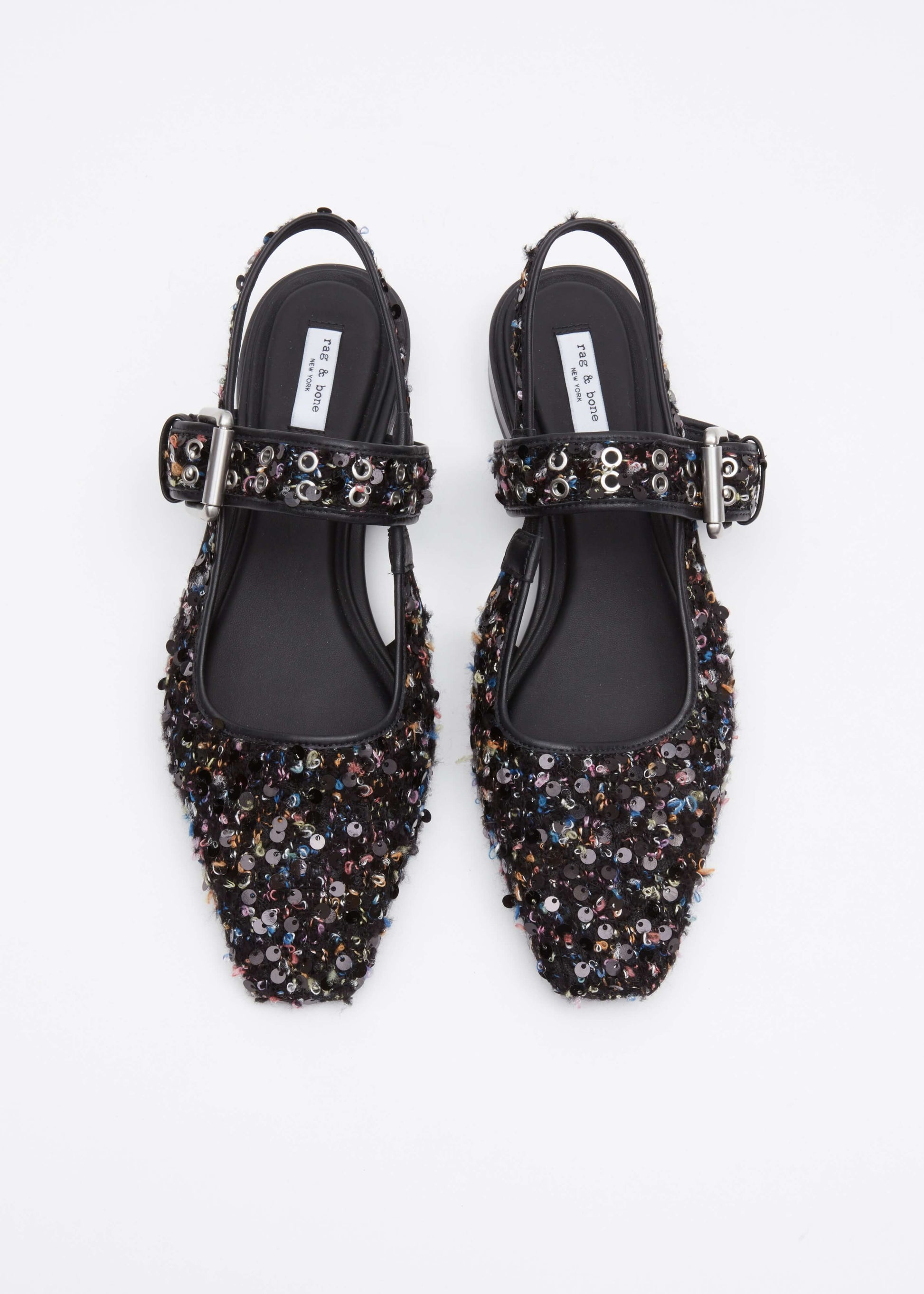 Rag & Bone - Astra Sequin slingback shoe Boucle