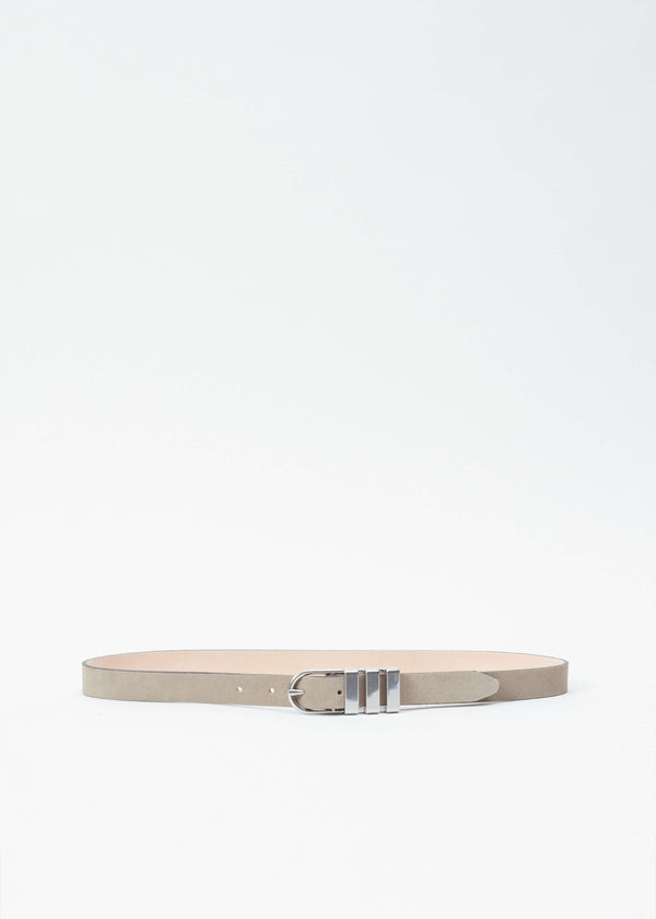 The Porto. Secured with a custom triple-bar buckle belt, our English crafted belt is the ideal understated statement.