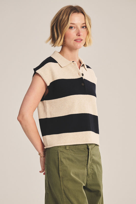 Velvet - Zoella top in Oat Navy