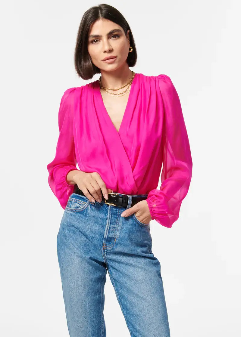 CAMI NYC  - Isa Bodysuit in Neon Pink