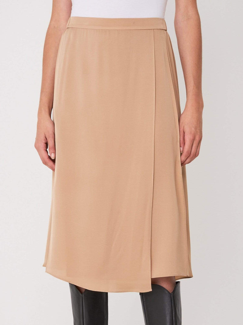 Repeat Cashmere - silk skirt layered in Powder color