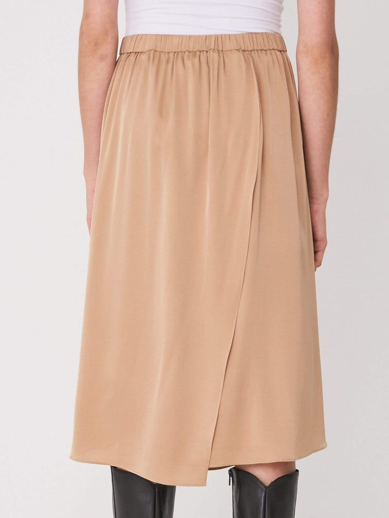 Repeat Cashmere - silk skirt layered in Powder color