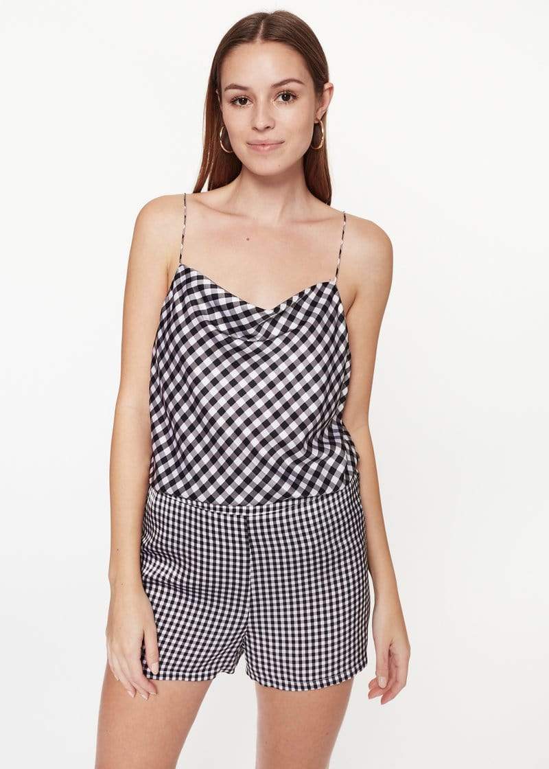 CAMI NYC - Matilda Short in Black Mini Gingham | dress Boutique SF