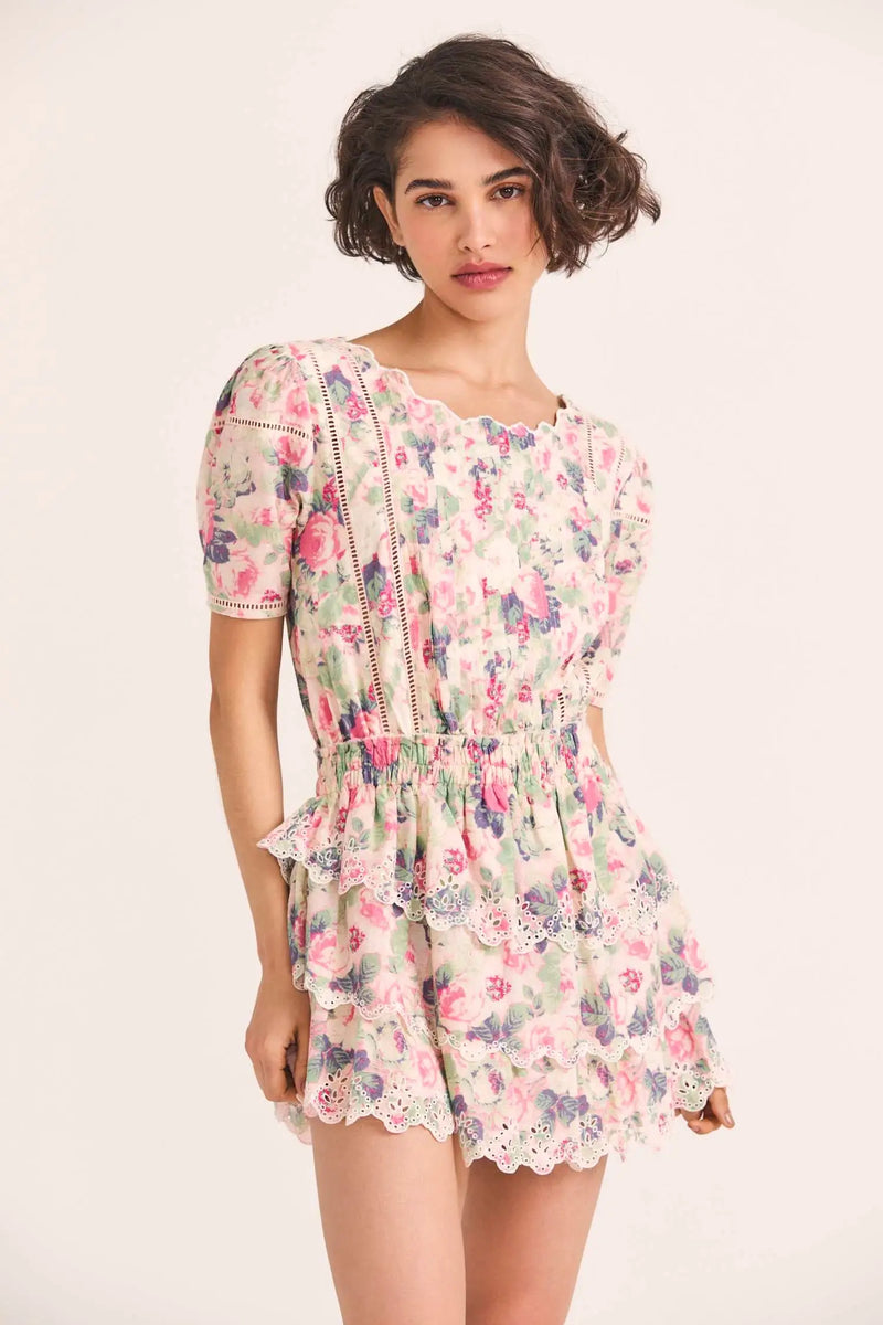 Love Shack Fancy Mavis Dress in Veiled Kiss Pink | dress Boutique SF