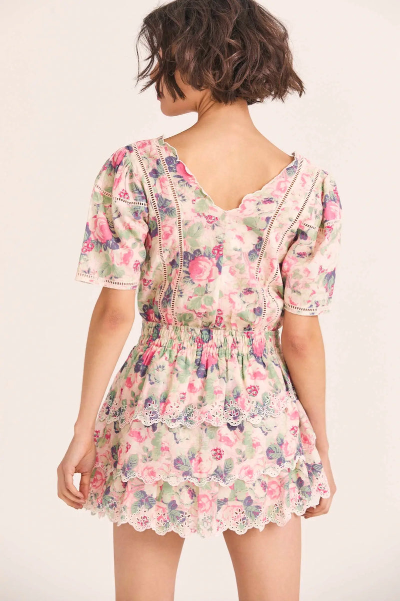 Love Shack Fancy Mavis Dress in Veiled Kiss Pink | dress Boutique SF