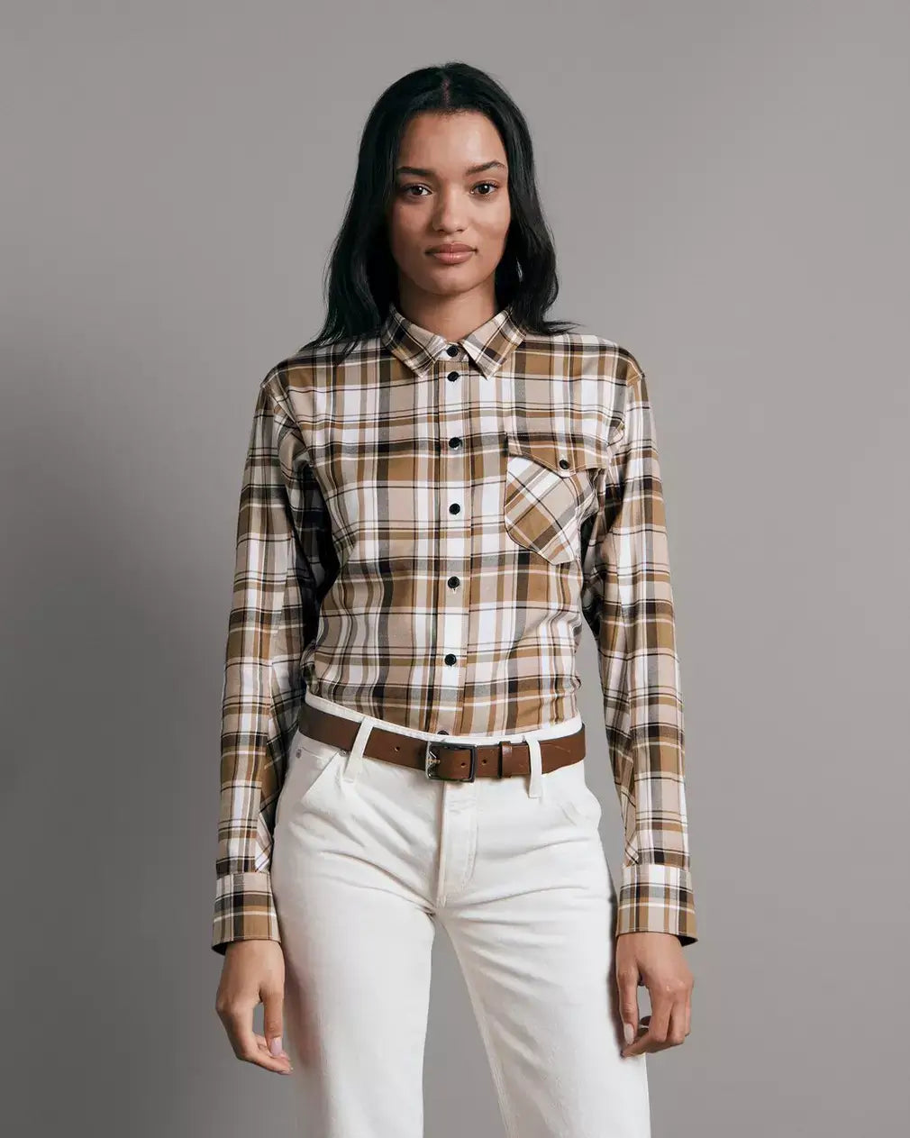 Rag & Bone Jonah Plaid Shirt in Brown Plaid | dress San Francisco