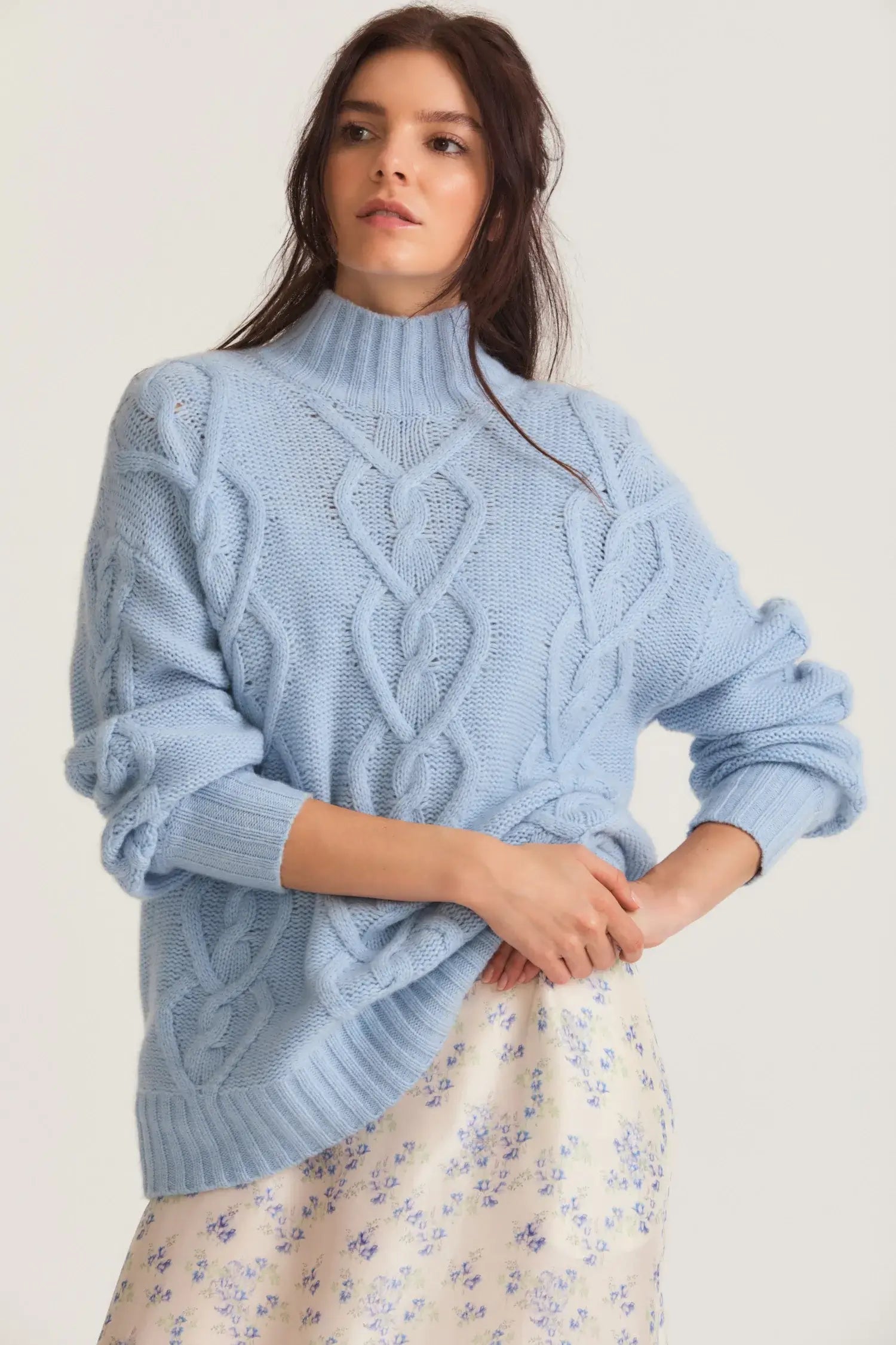 Love Shack Fancy Izia Pullover in Blue Haze | dress San Francisco