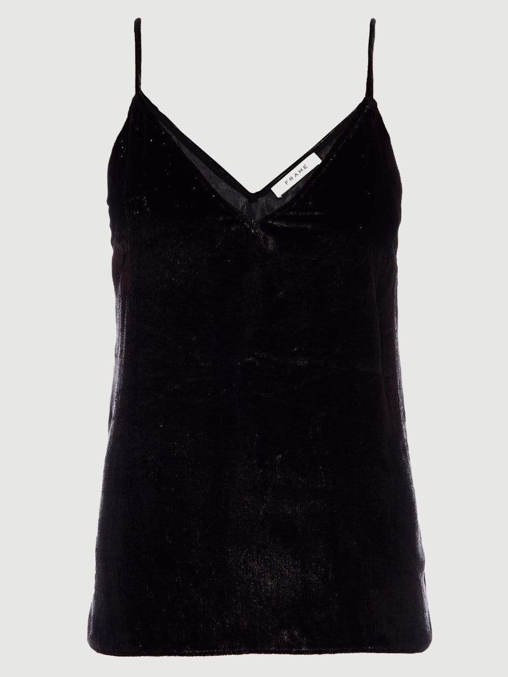 Frame Velvet Cami in Noir