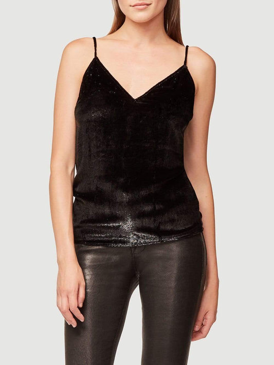 Frame Velvet Cami in Noir