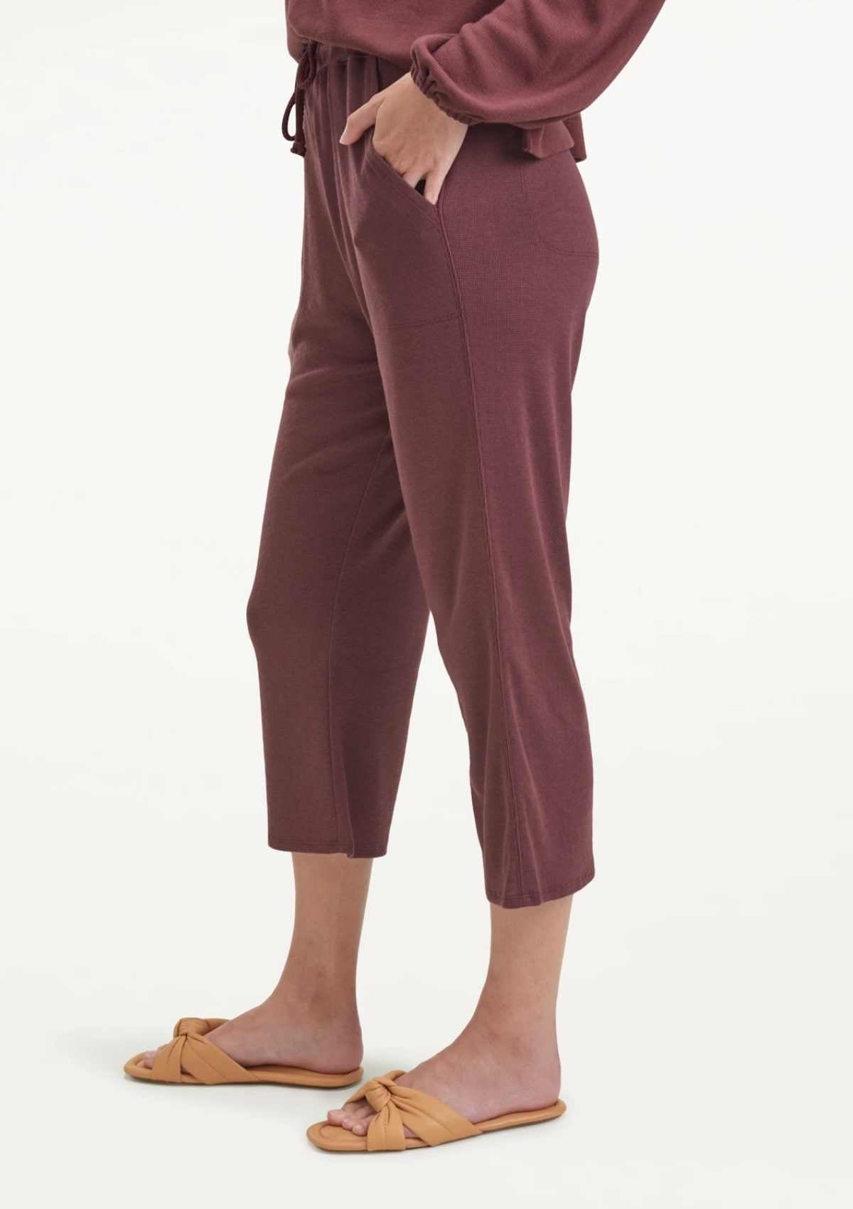 Splendid Hazel Rib Pant in Currant