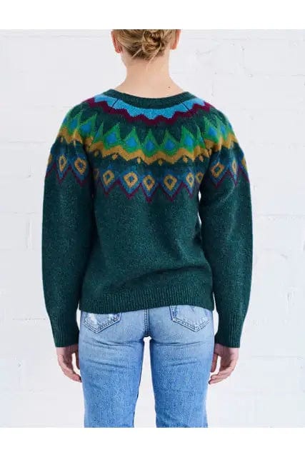 Brazeau Tricot Sweaters Brazeau Tricot Sophia Fairisle in Greens