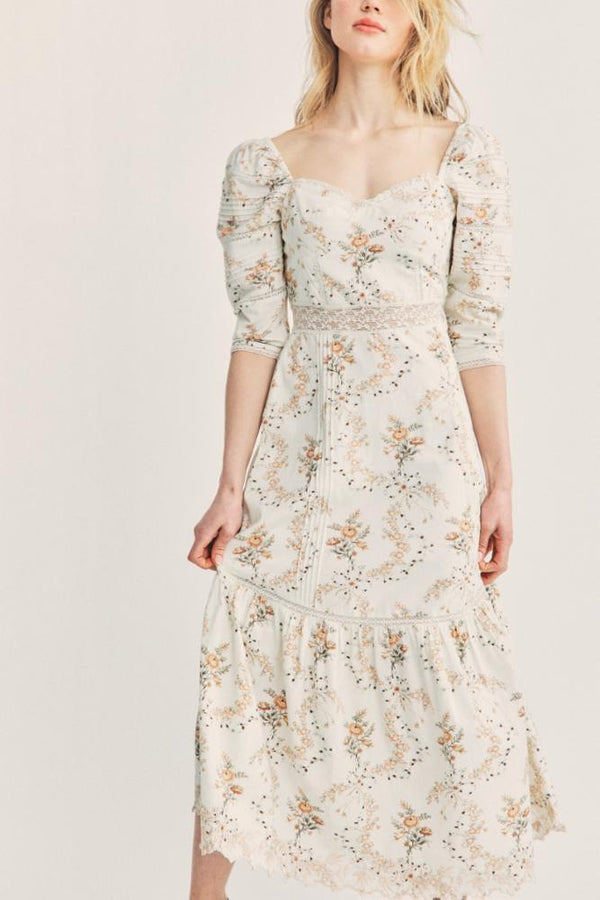 Love Shack Fancy Calluna dress Amber Dust | dress Boutique SF