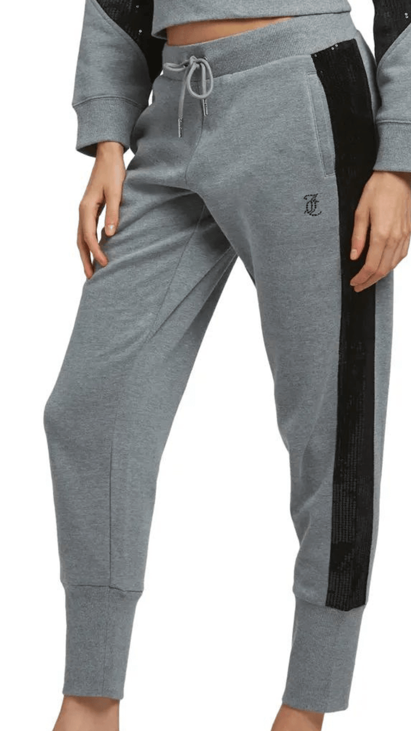 Juicy Couture Hoodies Juicy Couture Side Bling Fleece Jogger in light grey