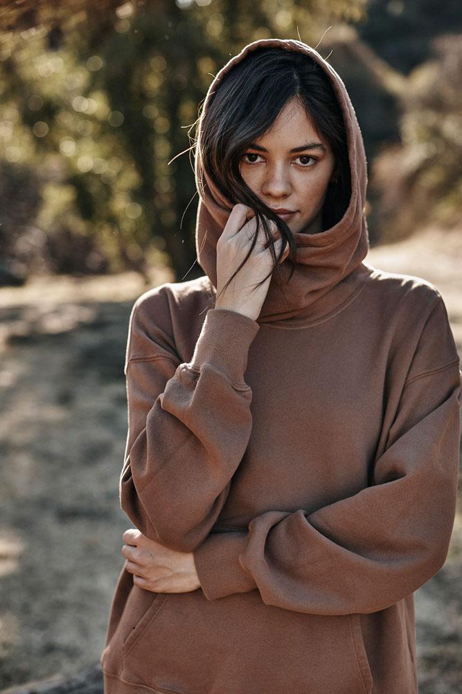 Velvet Ora Hoodie in Tiki Brown | dress Boutique SF